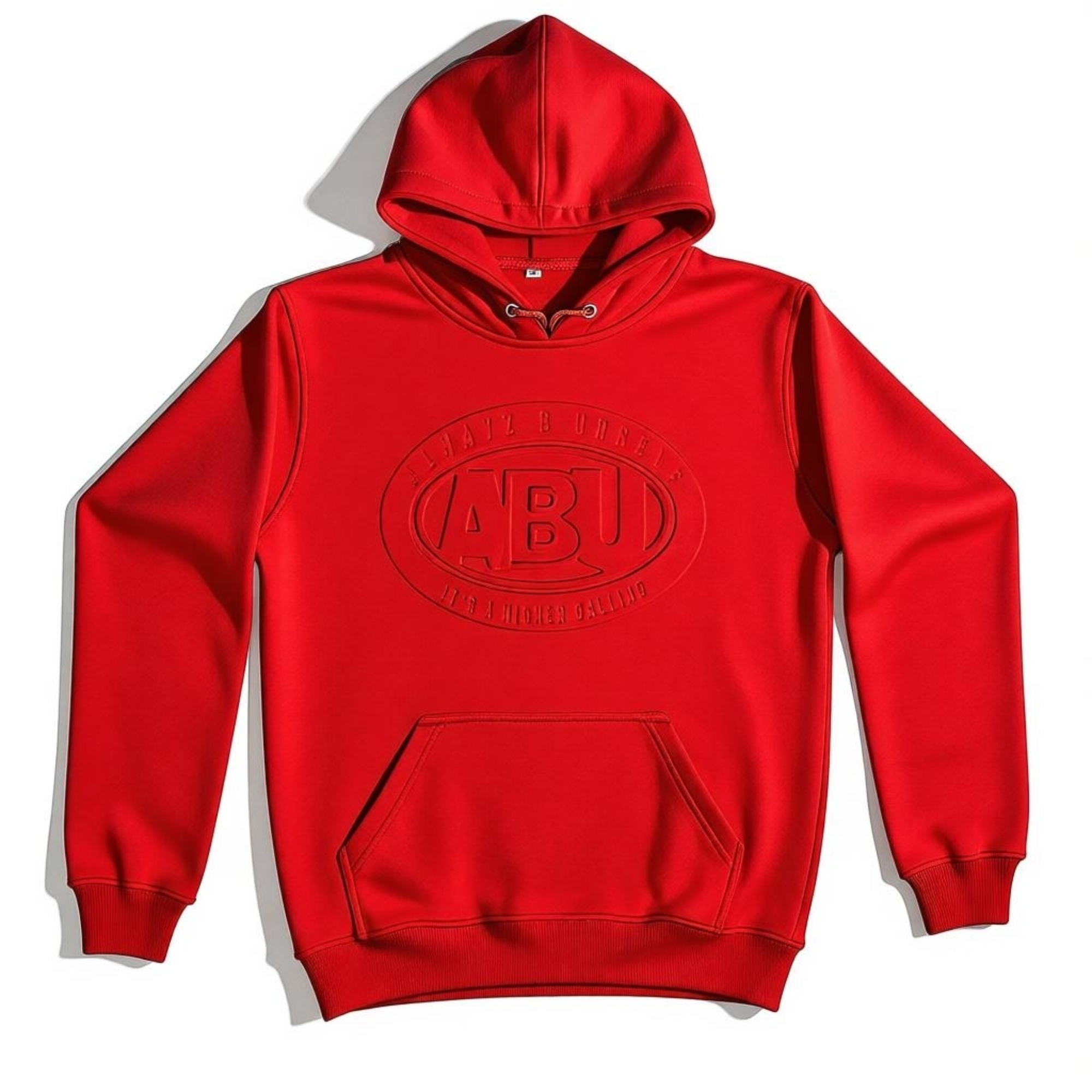 Embossed ABU Hoodie - Red