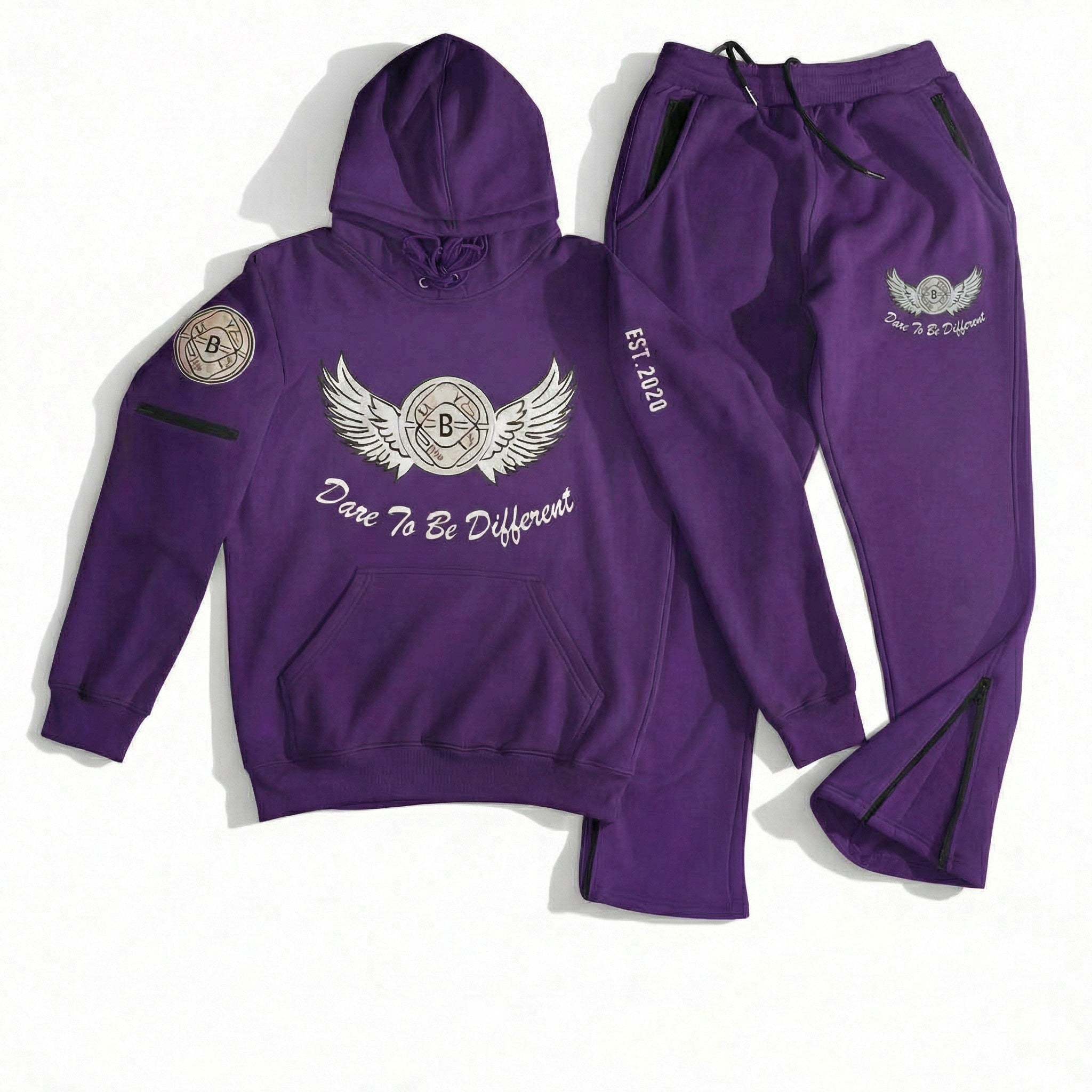 Echelon Wing Jogger Set - Purple