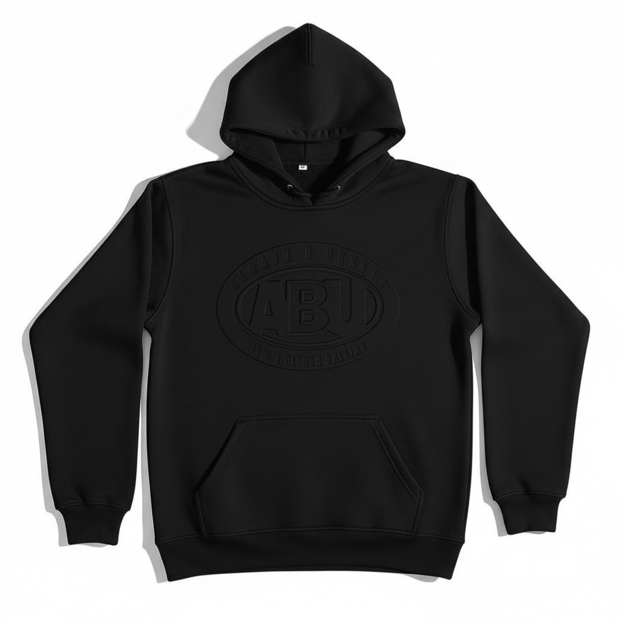 Embossed ABU Hoodie - Black