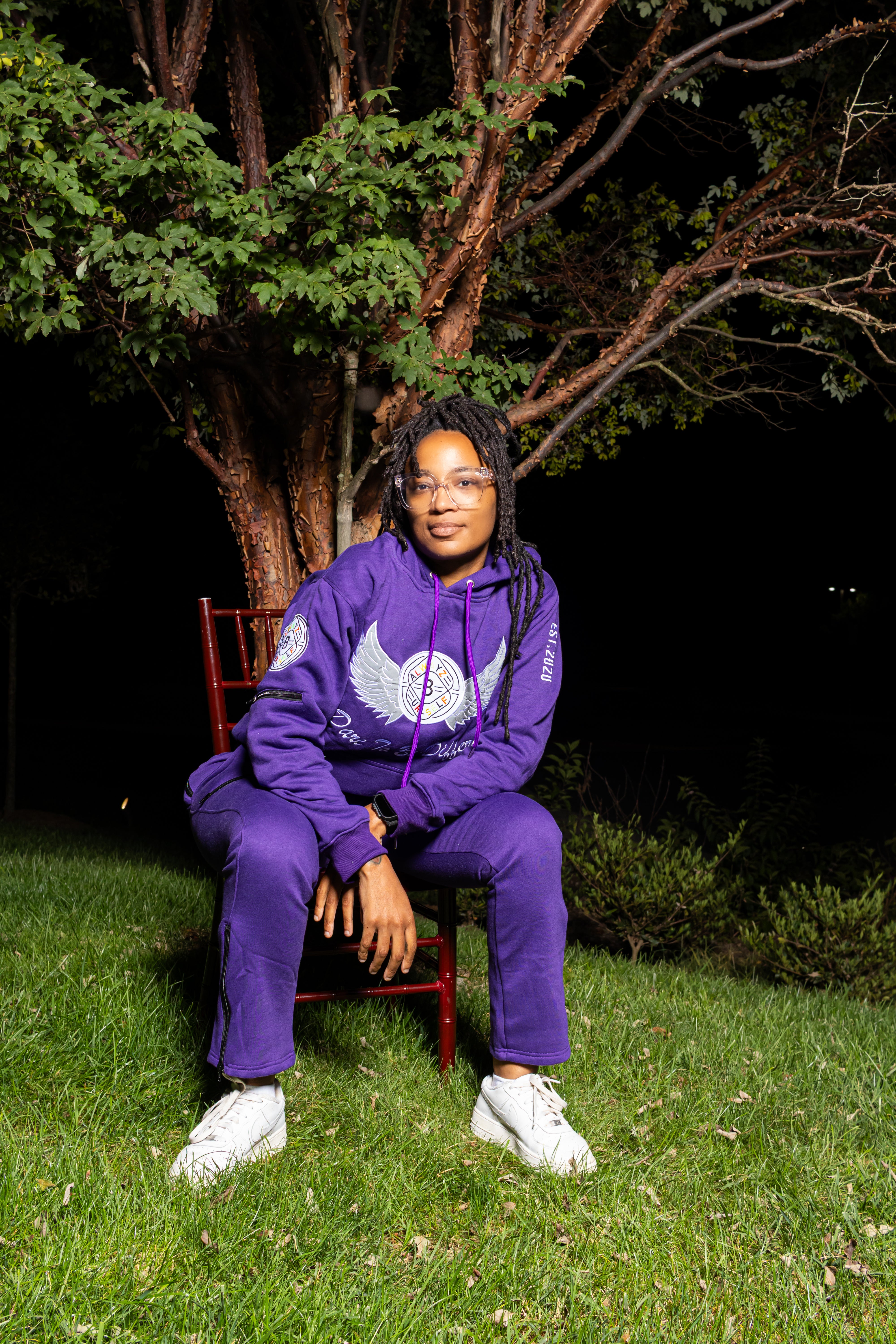 Echelon Wing Jogger Set - Purple