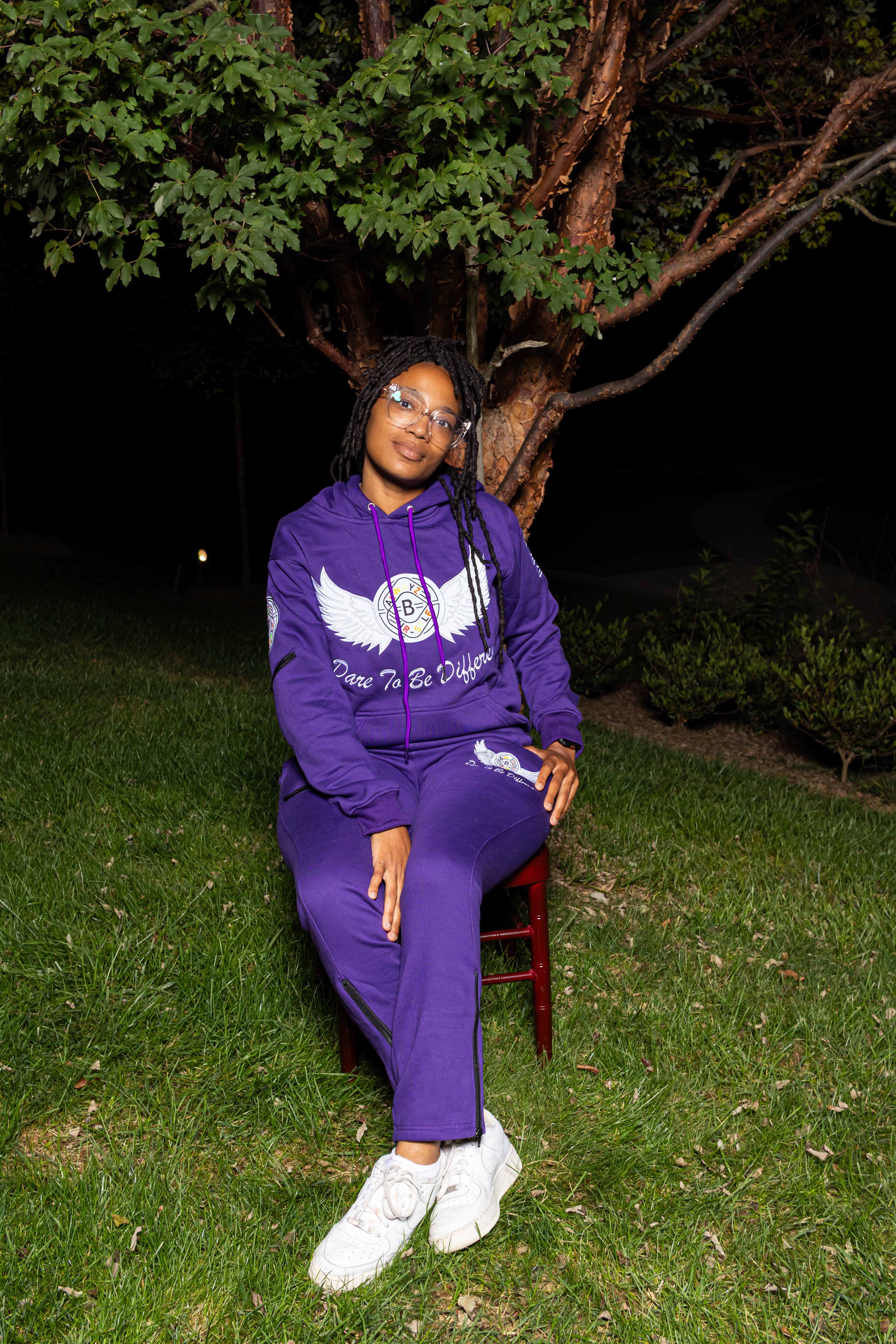 Echelon Wing Jogger Set - Purple
