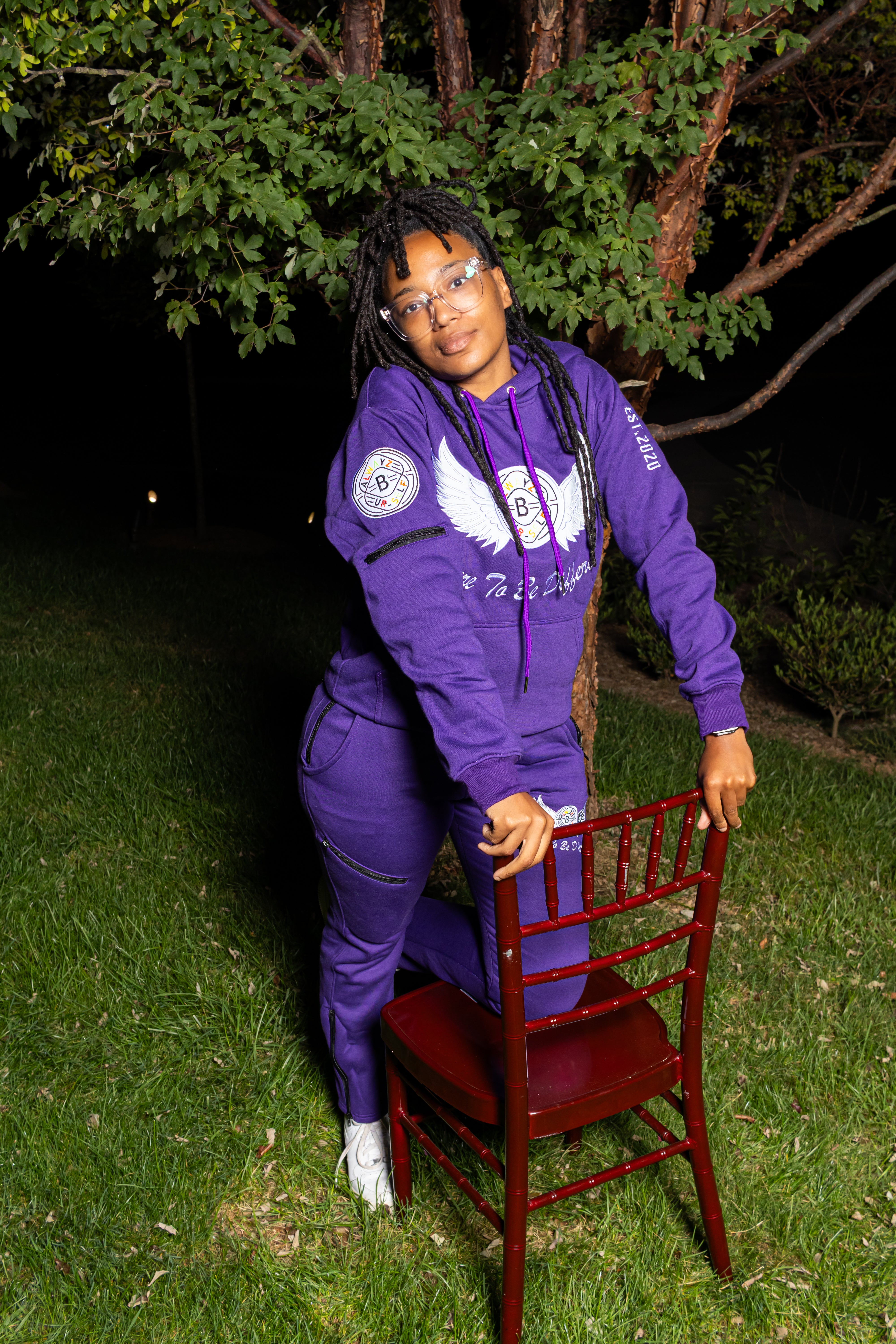 Echelon Wing Jogger Set - Purple