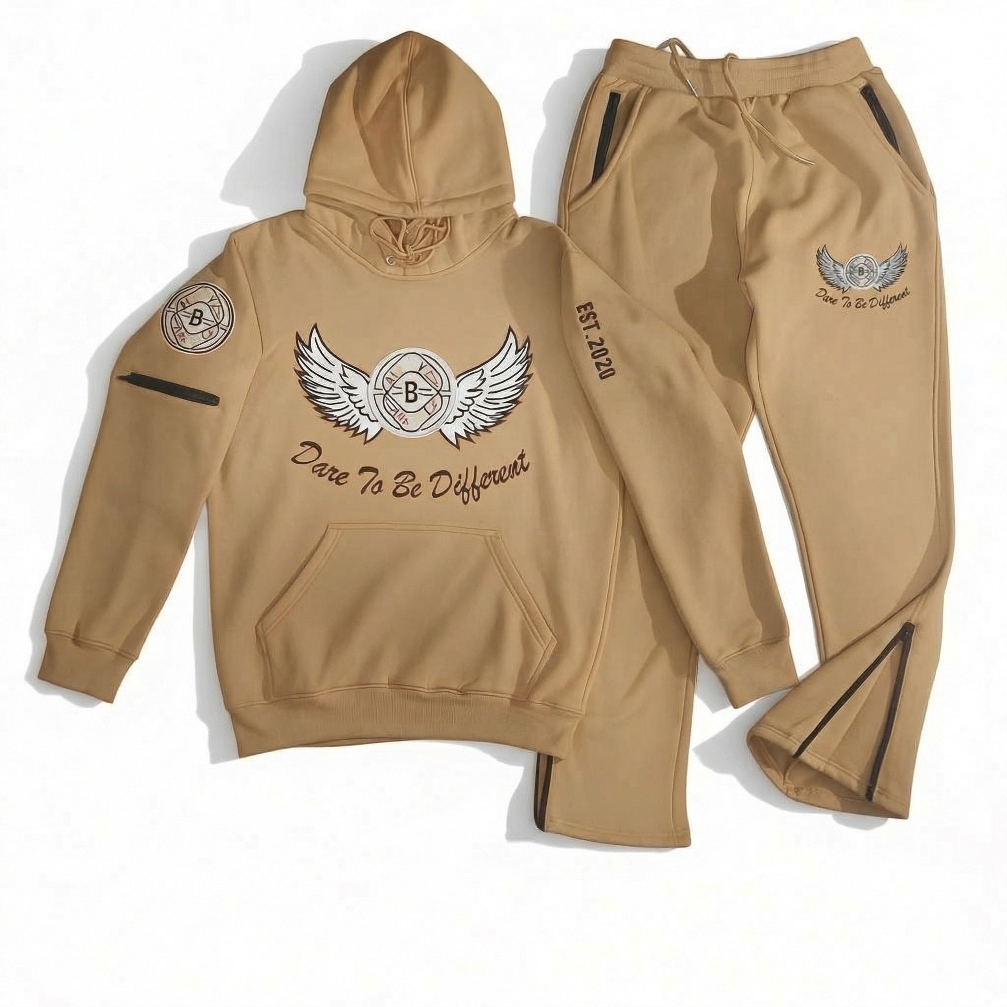 Echelon Wing Jogger Set - Brown