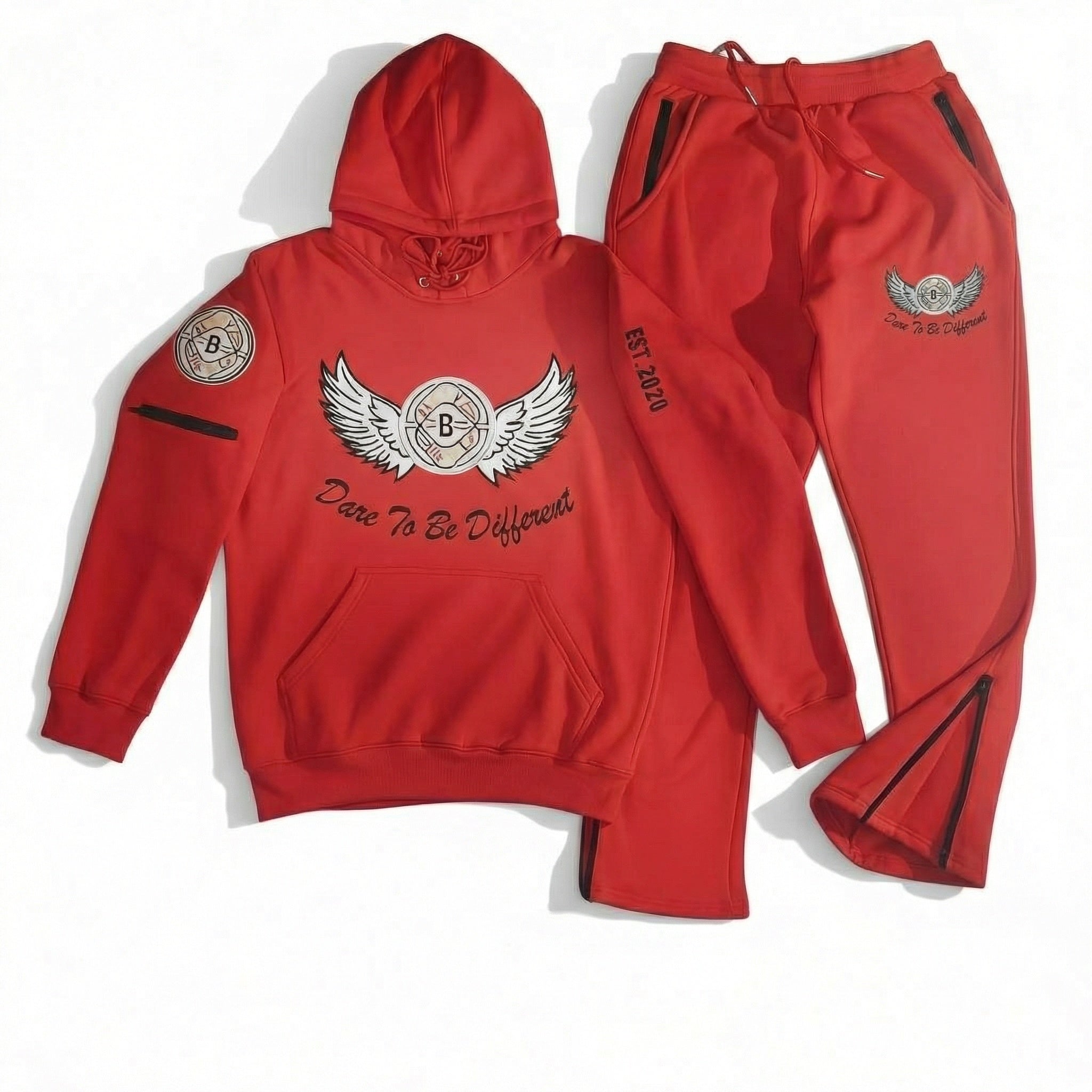Echelon Wing Jogger Set - Red