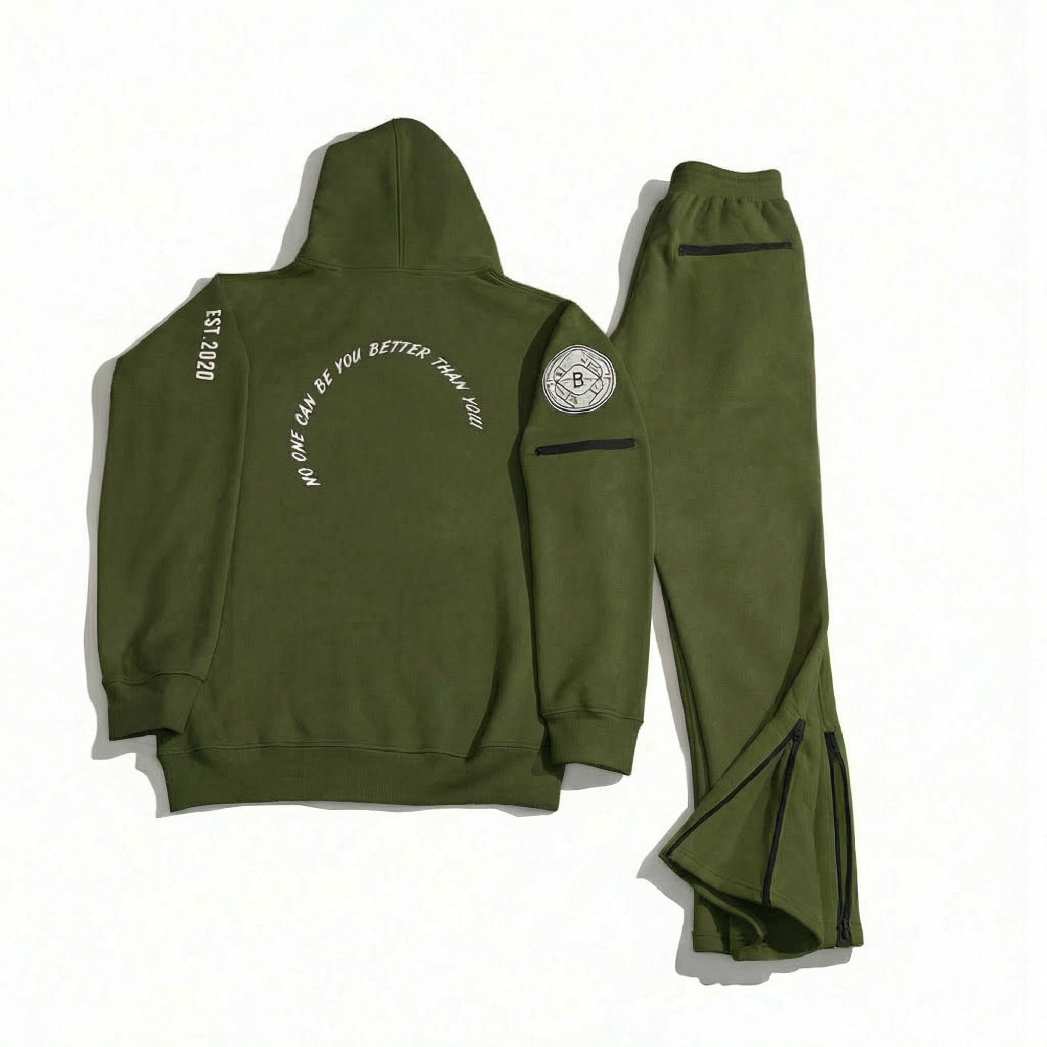 Echelon Wing Jogger Set - Olive Green