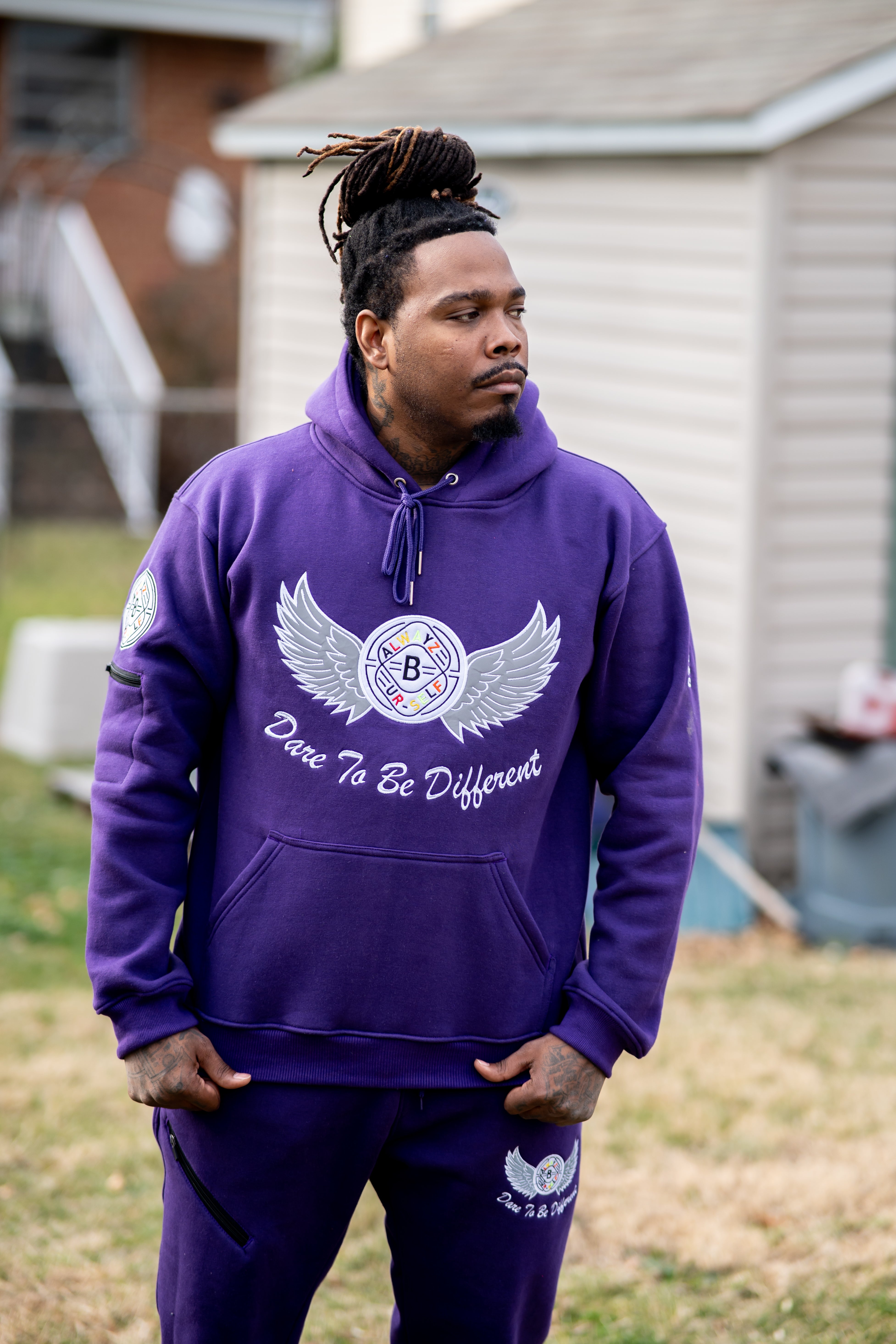 Echelon Wing Jogger Set - Purple