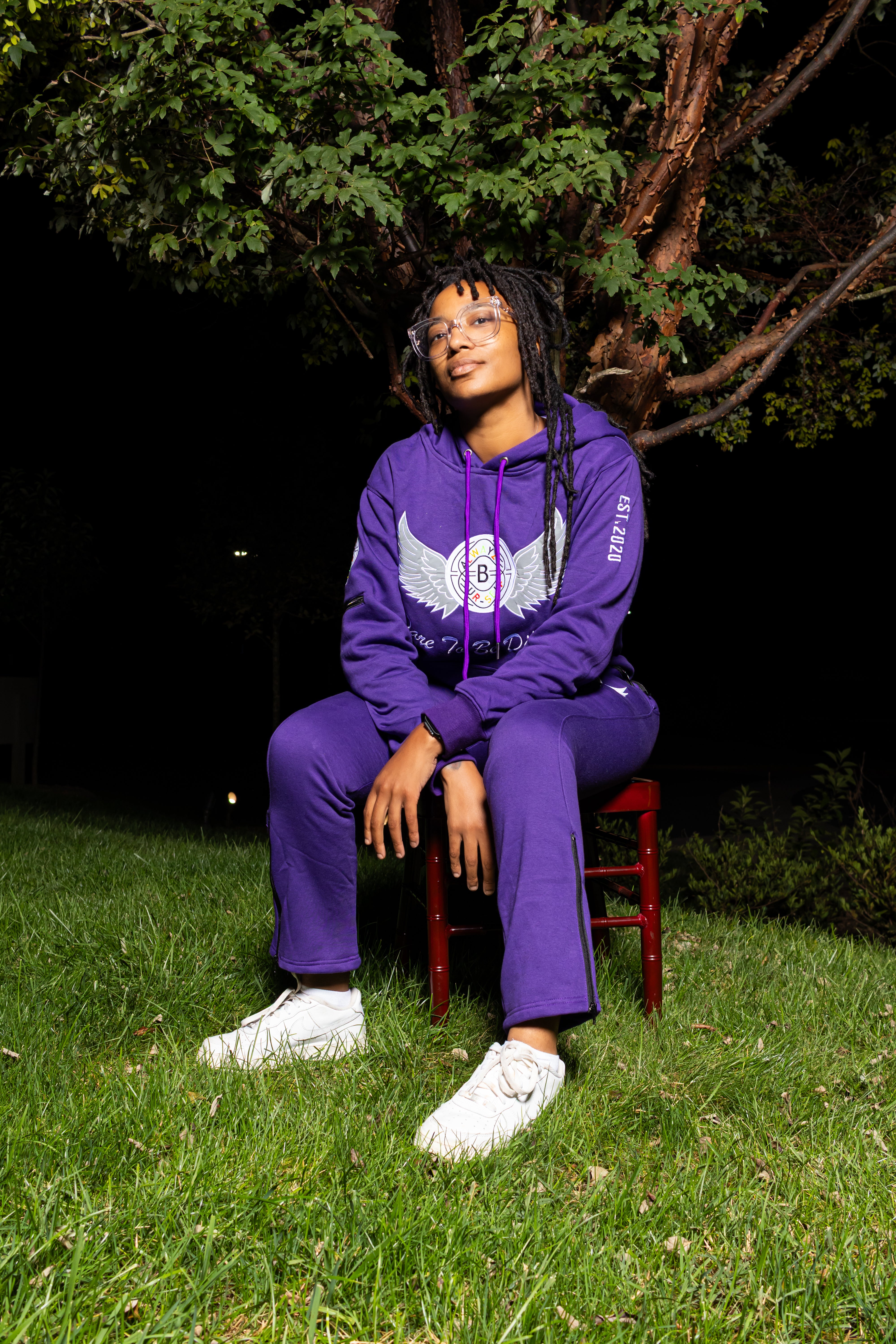 Echelon Wing Jogger Set - Purple