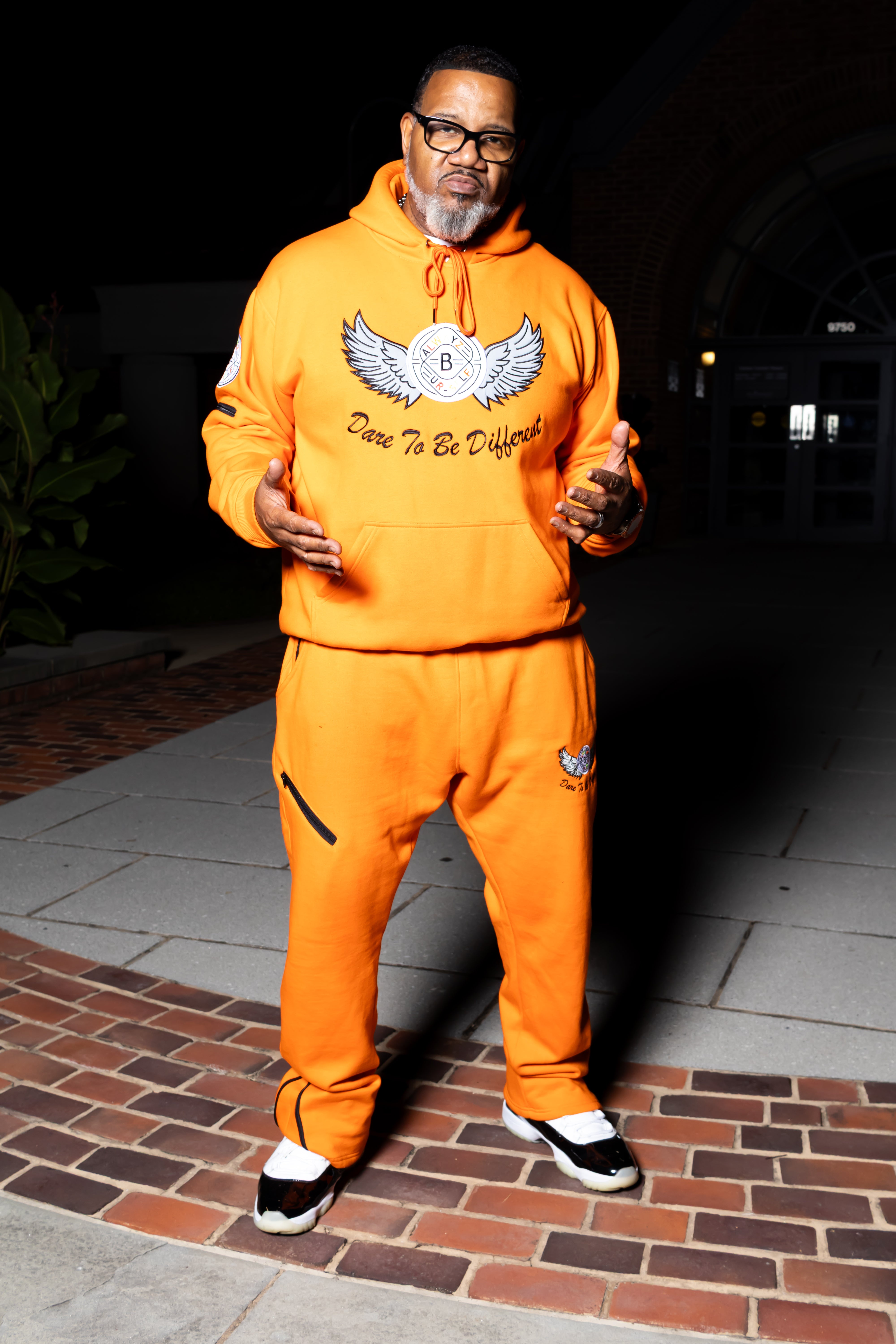 Echelon Wing Jogger Set - Orange