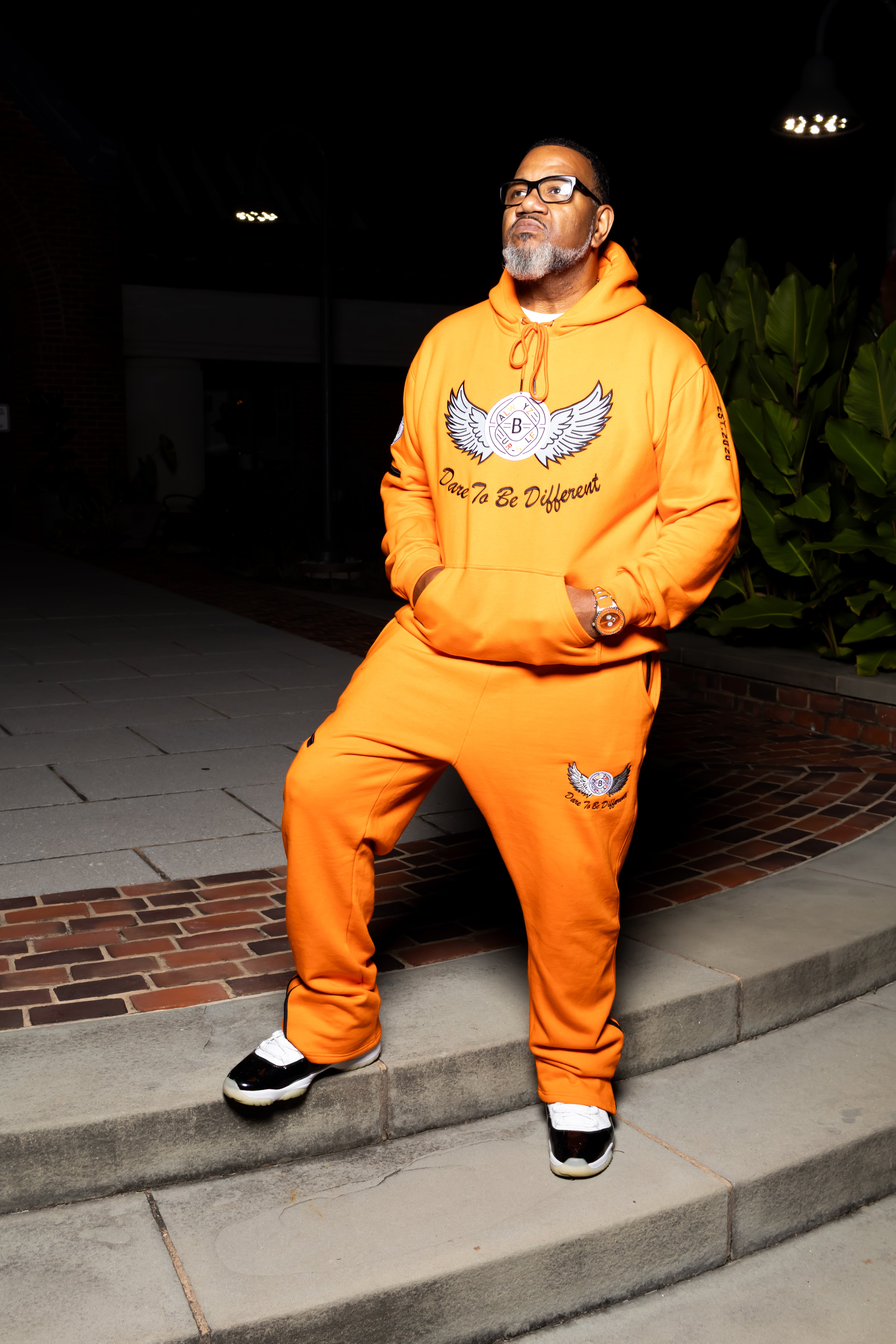 Echelon Wing Jogger Set - Orange