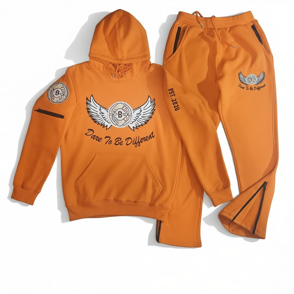 Echelon Wing Jogger Set - Orange